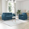 Sofa Sofos komplektas 2 vnt. Mėlyna Aksomas