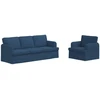 Sofa Sofos komplektas 2 vnt. Mėlyna audinys