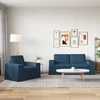 Sofa Sofos komplektas 2 vnt. Mėlyna audinys