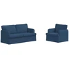 Sofa Sofos komplektas 2 vnt. Mėlyna audinys