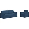 Sofa Sofos komplektas 2 vnt. Mėlyna audinys