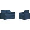 Sofa Sofos komplektas 2 vnt. Mėlyna Audinys