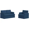 Sofa Sofos komplektas 2 vnt. Mėlyna audinys
