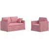 Sofa Sofos komplektas 2 vnt. Rožinė Aksomas