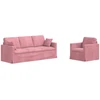 Sofa Sofos komplektas 2 vnt. Rožinė Aksomas