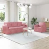 Sofa Sofos komplektas 2 vnt. Rožinė Aksomas
