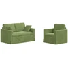 Sofa Sofos komplektas 2 vnt. Šviesiai žalia Aksomas