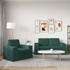 Sofa Sofos komplektas 2 vnt. Tamsiai žalia audinys