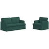 Sofa Sofos komplektas 2 vnt. Tamsiai žalia audinys