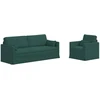 Sofa Sofos komplektas 2 vnt. Tamsiai žalia audinys