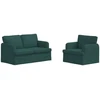 Sofa Sofos komplektas 2 vnt. Tamsiai žalia audinys