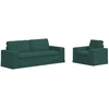 Sofa Sofos komplektas 2 vnt. Tamsiai žalia audinys