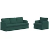 Sofa Sofos komplektas 2 vnt. Tamsiai žalia audinys