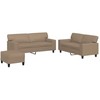 Sofa Sofos komplektas, 3 dalių, kapučino spalvos, dirbtinė oda