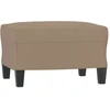Sofa Sofos komplektas, 3 dalių, kapučino spalvos, dirbtinė oda
