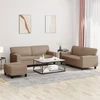 Sofa Sofos komplektas, 3 dalių, kapučino spalvos, dirbtinė oda