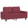 Sofa Sofos komplektas, 3 dalių, raudonojo vyno spalvos, audinys