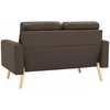 Sofa Sofos komplektas, 3 dalių, rudas, audinys (288695+288705)