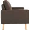 Sofa Sofos komplektas, 3 dalių, rudas, audinys (288695+288705)