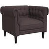 Sofa Sofos komplektas, 3 dalių, tamsiai rudos spalvos, audinys