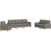 Sofa Sofos komplektas, 3 dalių, taupe spalvos, audinys