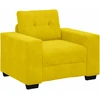 Sofa Sofos komplektas 3 vnt. Geltona Aksomas