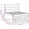 Lauko sofos komplektas 3 pcs Natūrali Kietos akacijos mediena