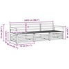 Lauko sofos komplektas 3 pcs Natūrali Kietos akacijos mediena