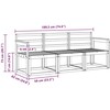 Lauko sofos komplektas 3 pcs Natūrali