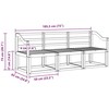 Lauko sofos komplektas 3 pcs Natūrali