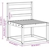 Lauko sofos komplektas 3 pcs Natūrali