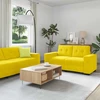 Sofa Sofos komplektas 3 vnt. Geltona Aksomas