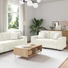 Sofa Sofos komplektas 3 vnt. Kreminė Aksomas