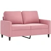 Sofa Sofos komplektas, 4 dalių, rožinės spalvos, aksomas