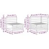 Lauko sofos komplektas 4 vnt. Natūrali Kietos akacijos mediena