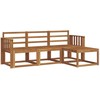 Lauko sofos komplektas 4 pcs Natūrali