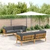 Sofa Sofos komplektas 5 pcs Antracitas Kietos akacijos mediena