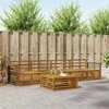 Lauko baldų komplektas Lauko sofos komplektas 5 pcs Natūrali Kietos akacijos mediena