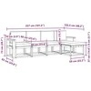 Lauko sofos komplektas su pagalve 5 pcs Natūralus ir antracitas