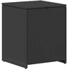 Sofos komplektas 5 vnt. Juoda Poli ratanas ir plienas