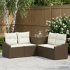 Sofos komplektas 5 vnt. Ruda ir Kremavimo Balta