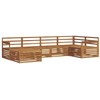 Lauko sofos komplektas 6 pcs Natūrali