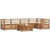 Lauko sofos komplektas 6 pcs Natūrali