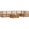 Lauko sofos komplektas 6 pcs Natūrali