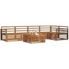 Lauko sofos komplektas 6 pcs Natūrali