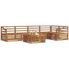 Lauko sofos komplektas 6 pcs Natūrali