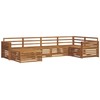 Lauko sofos komplektas 6 pcs Natūrali