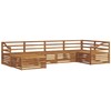 Lauko sofos komplektas 6 pcs Natūrali