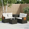 Sofos komplektas 6 vnt. Juoda ir kreminė balta