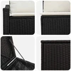 Sofos komplektas 7 pcs Juoda ir kreminė balta